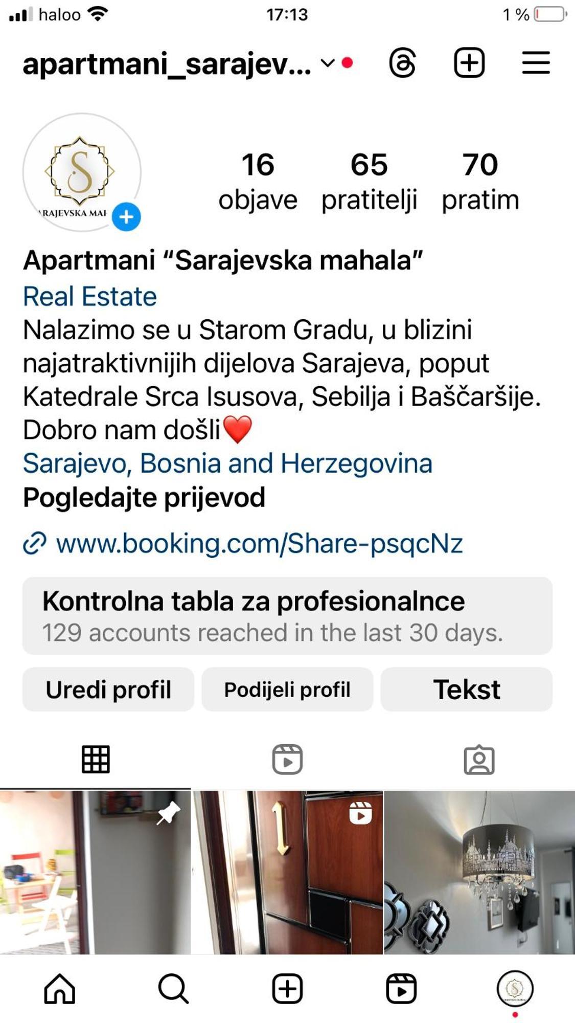 Sarajevska Mahala Leilighet SJJ Eksteriør bilde